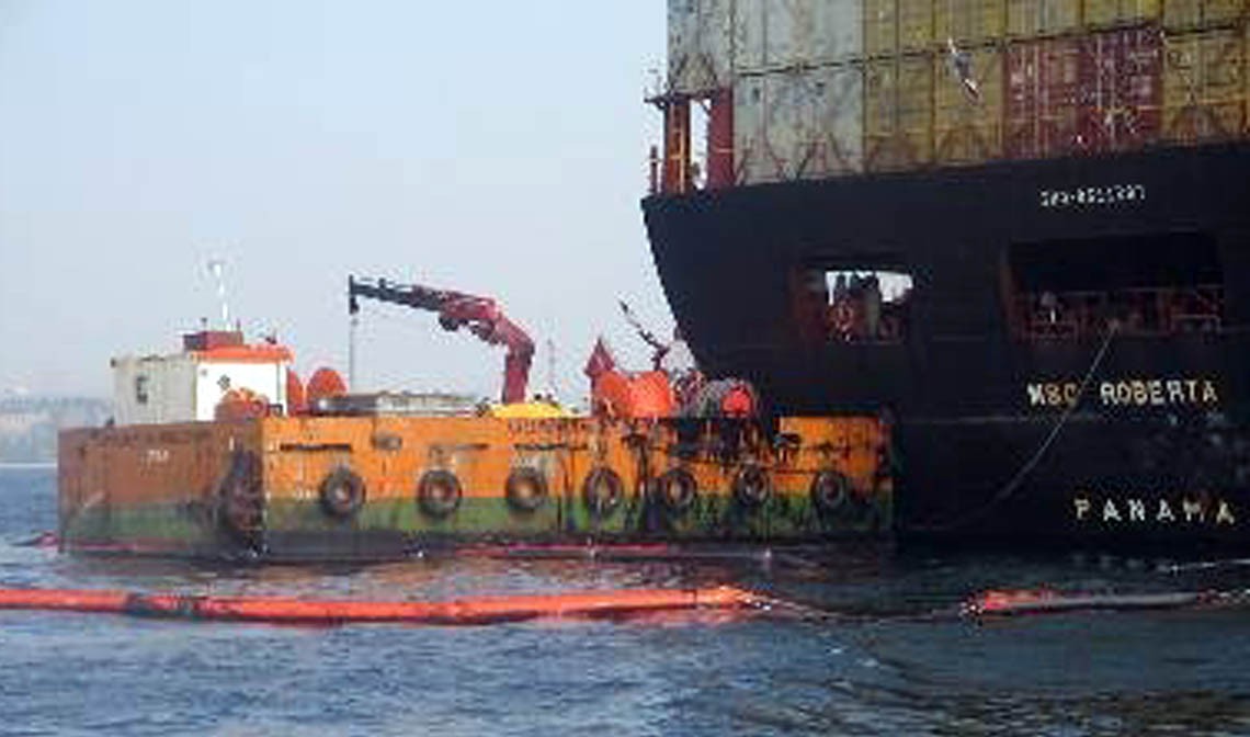 Cleaning of Oil Pollution caused by the Cargo Ship MSC Roberta, Çanakkale